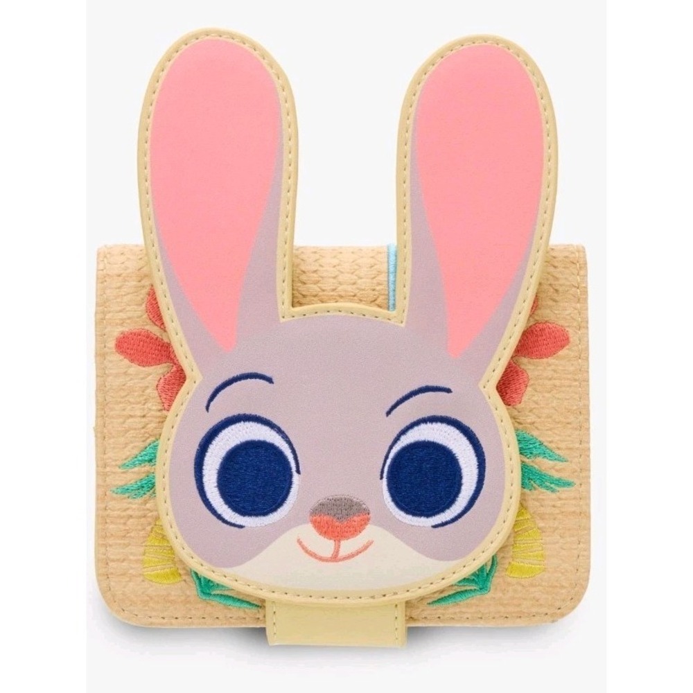 NEW Loungefly Zootopia 2 Judy Hopps Embroidered Tropical Woven WALLET